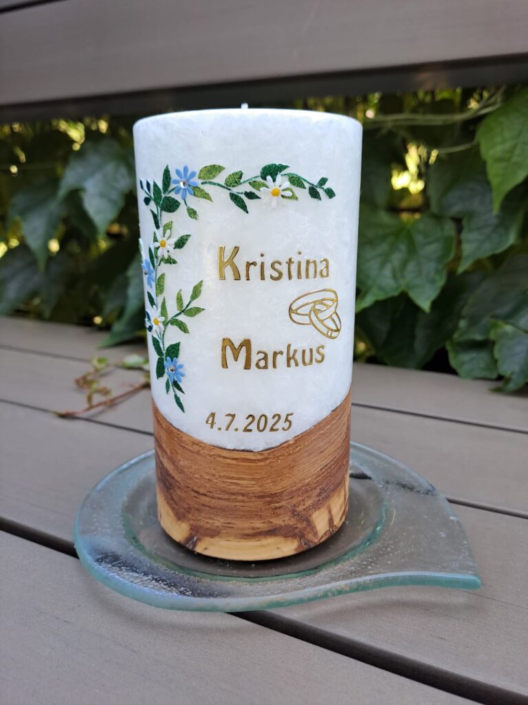 Hochzeitskerze Kristina & Markus